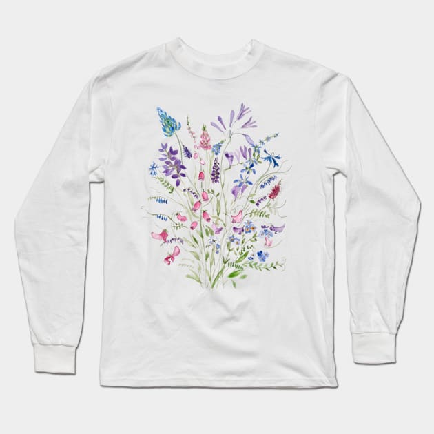 vintage wildflowers 2020 Long Sleeve T-Shirt by colorandcolor